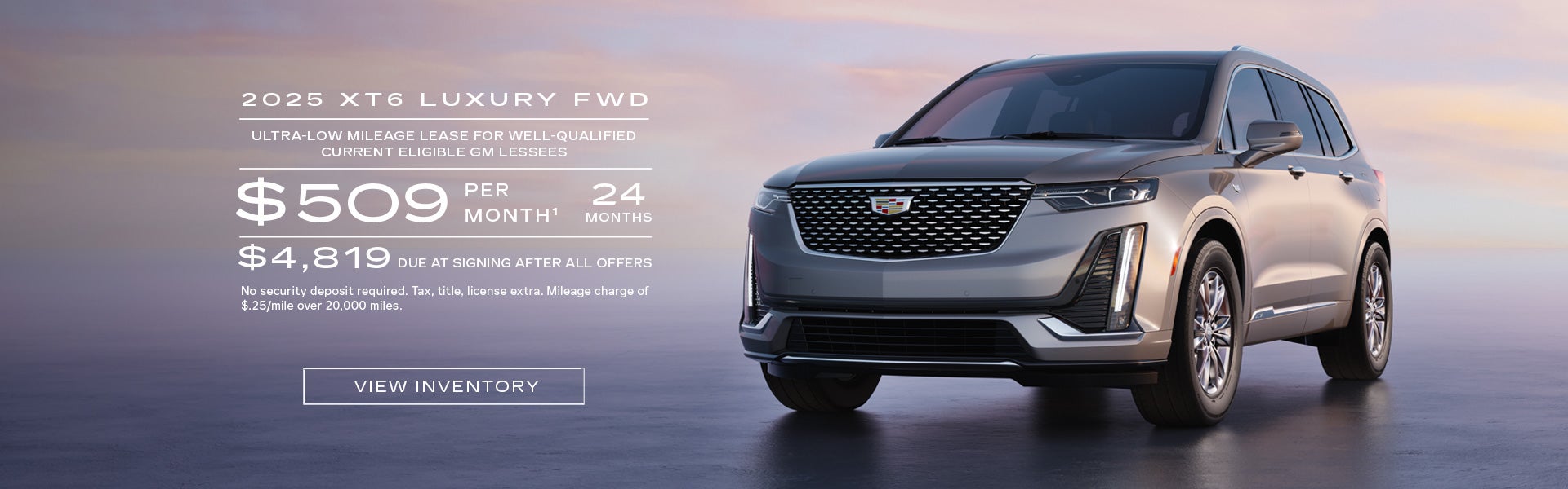 2025 XT6 LUXURY. Ultra low mileage lease for well qualified current eligible GM lessees. $509 per...